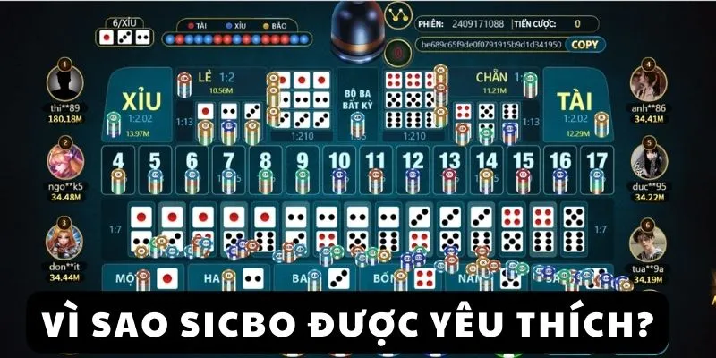 Vì sao nhiều anh em lựa chọn tựa game sicbo